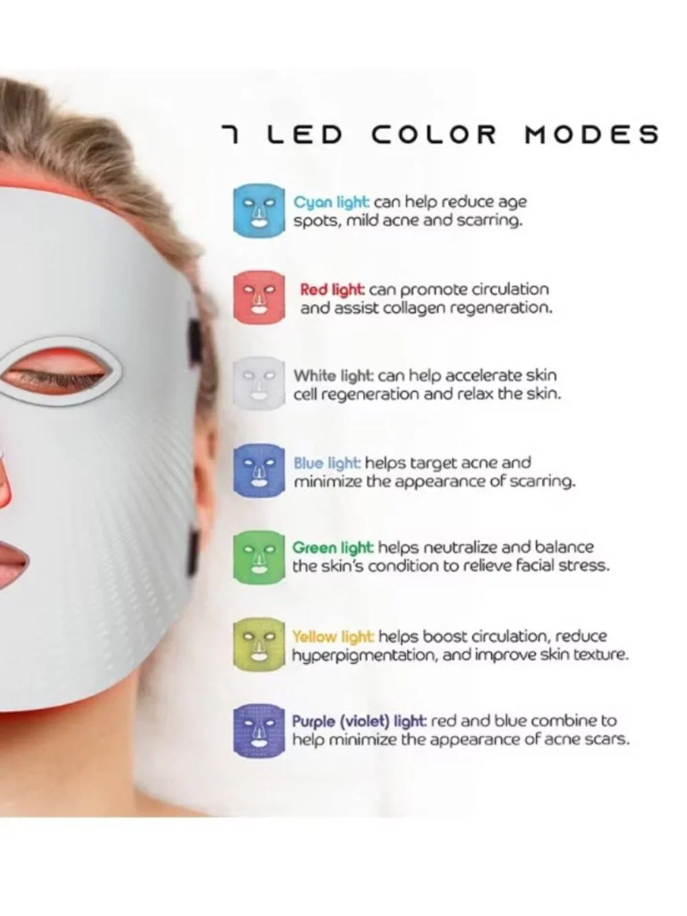 ICON Beauty LED Red Light Face Mask | NWT